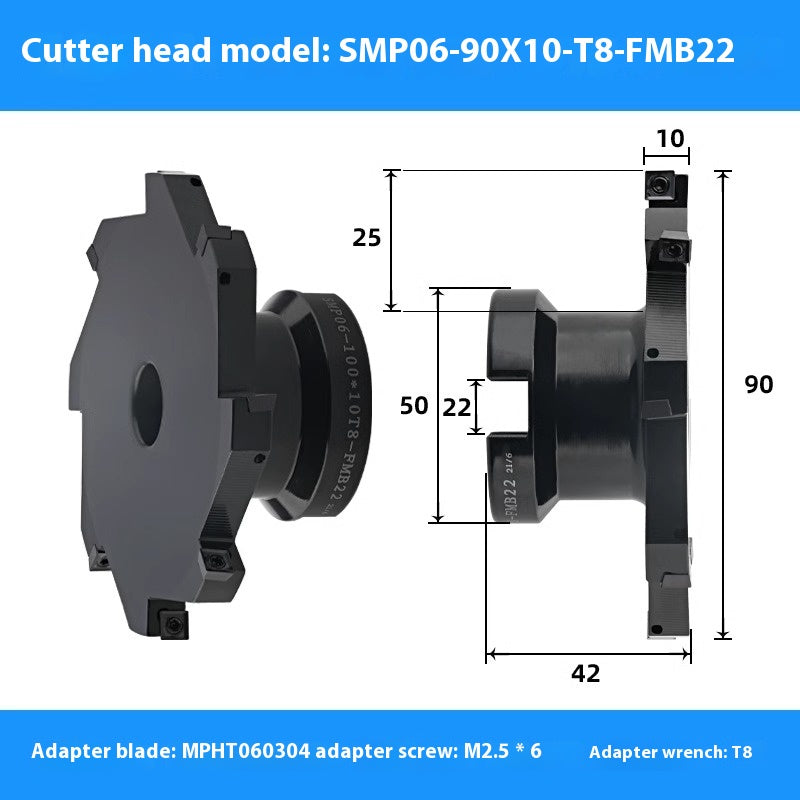 2082-CNC SMP 3 face and face milling cutter head saw blade sleeve indexable milling T-slot cutter head MPHT06 0812 Shandong Denso Pricision Tools Co.,Ltd.